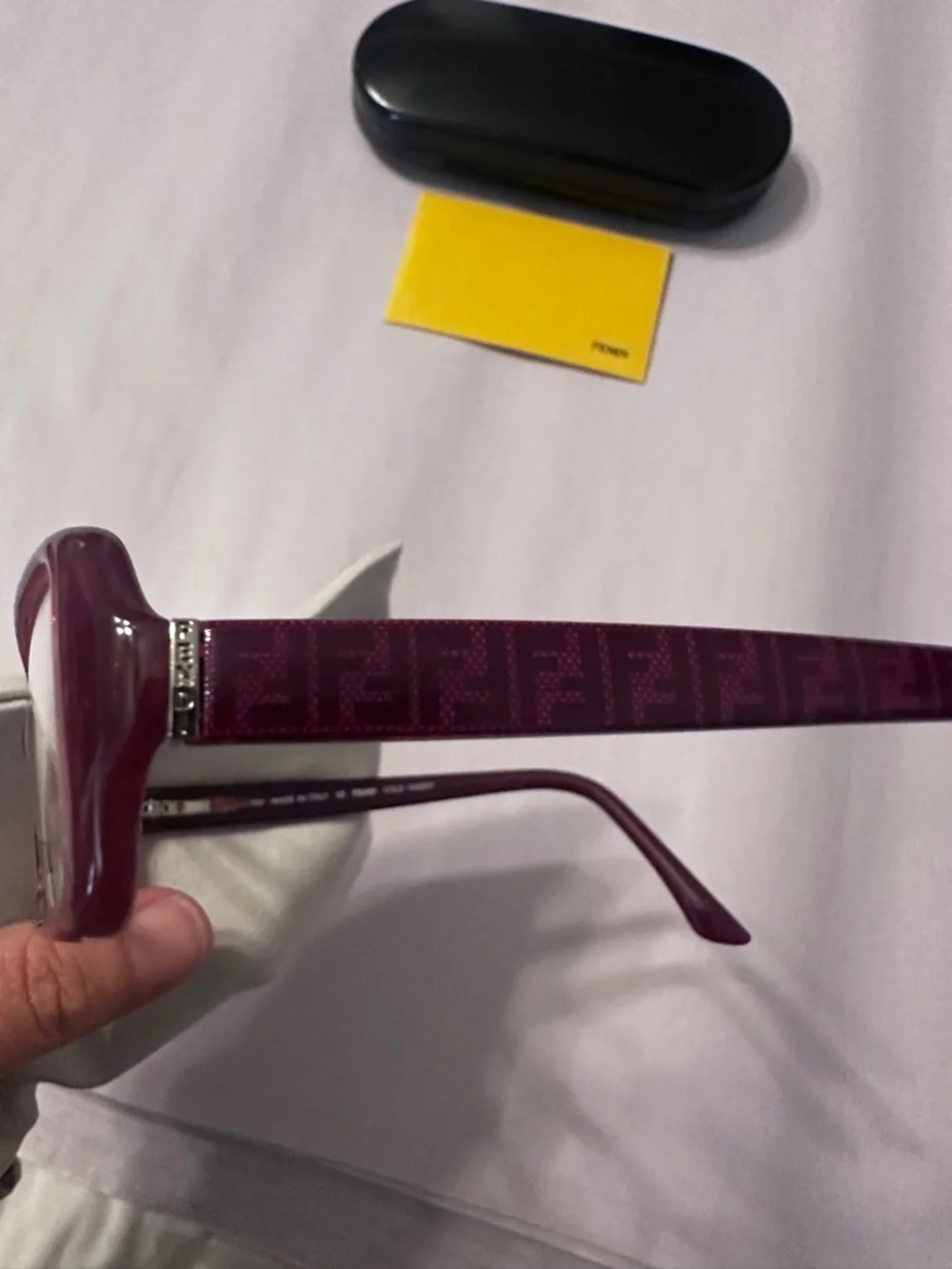 Fendi Maroon Logo-Print Frames - New